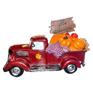 Soo cute!!! Classic! Red open bed truck full of fruits and vegetables!!